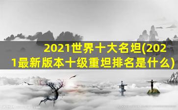 2021世界十大名坦(2021最新版本十级重坦排名是什么)