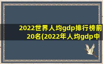 2022世界人均gdp排行榜前20名(2022年人均gdp中国排第几)