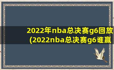2022年nba总决赛g6回放(2022nba总决赛g6谁赢了)