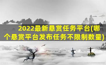 2022最新悬赏任务平台(哪个悬赏平台发布任务不限制数量)