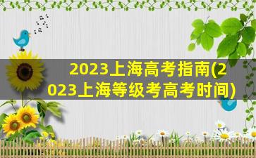2023上海高考指南(2023上海等级考高考时间)
