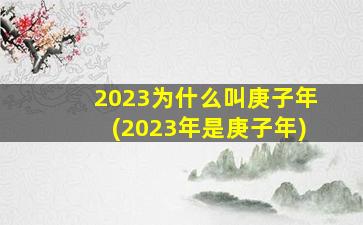 2023为什么叫庚子年(2023年是庚子年)