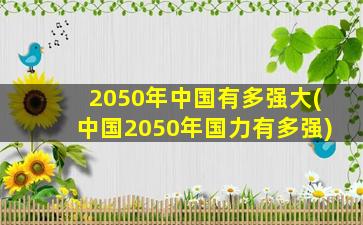 2050年中国有多强大(中国2050年国力有多强)