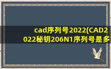 cad序列号2022(CAD2022秘钥206N1序列号是多少)
