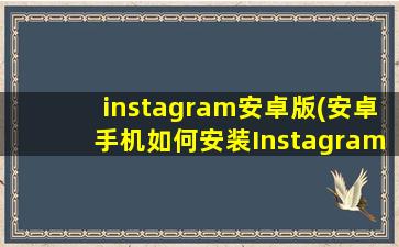 instagram安卓版(安卓手机如何安装Instagram)