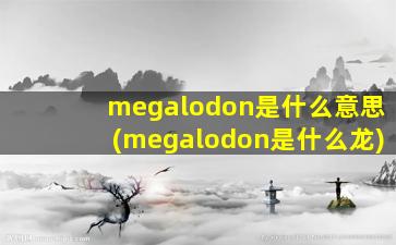 megalodon是什么意思(megalodon是什么龙)