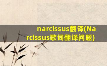 narcissus翻译(Narcissus歌词翻译问题)
