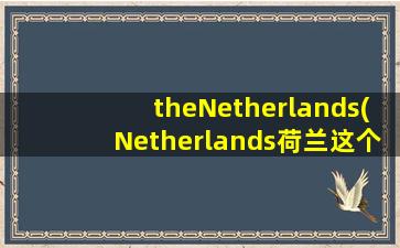 theNetherlands(Netherlands荷兰这个词前为什么要加The)