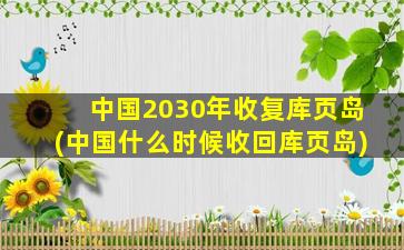 中国2030年收复库页岛(中国什么时候收回库页岛)